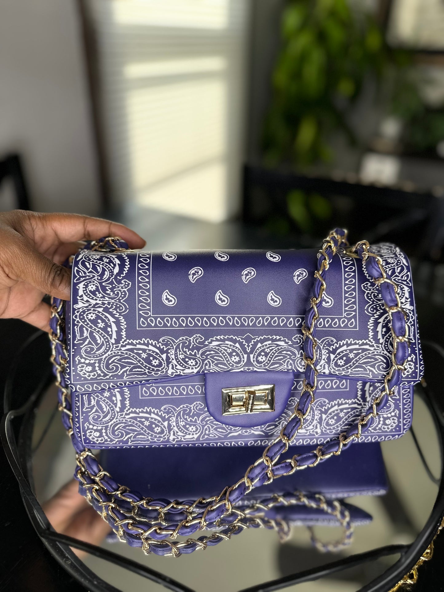 Blue Paisley Shoulder Bag (new)