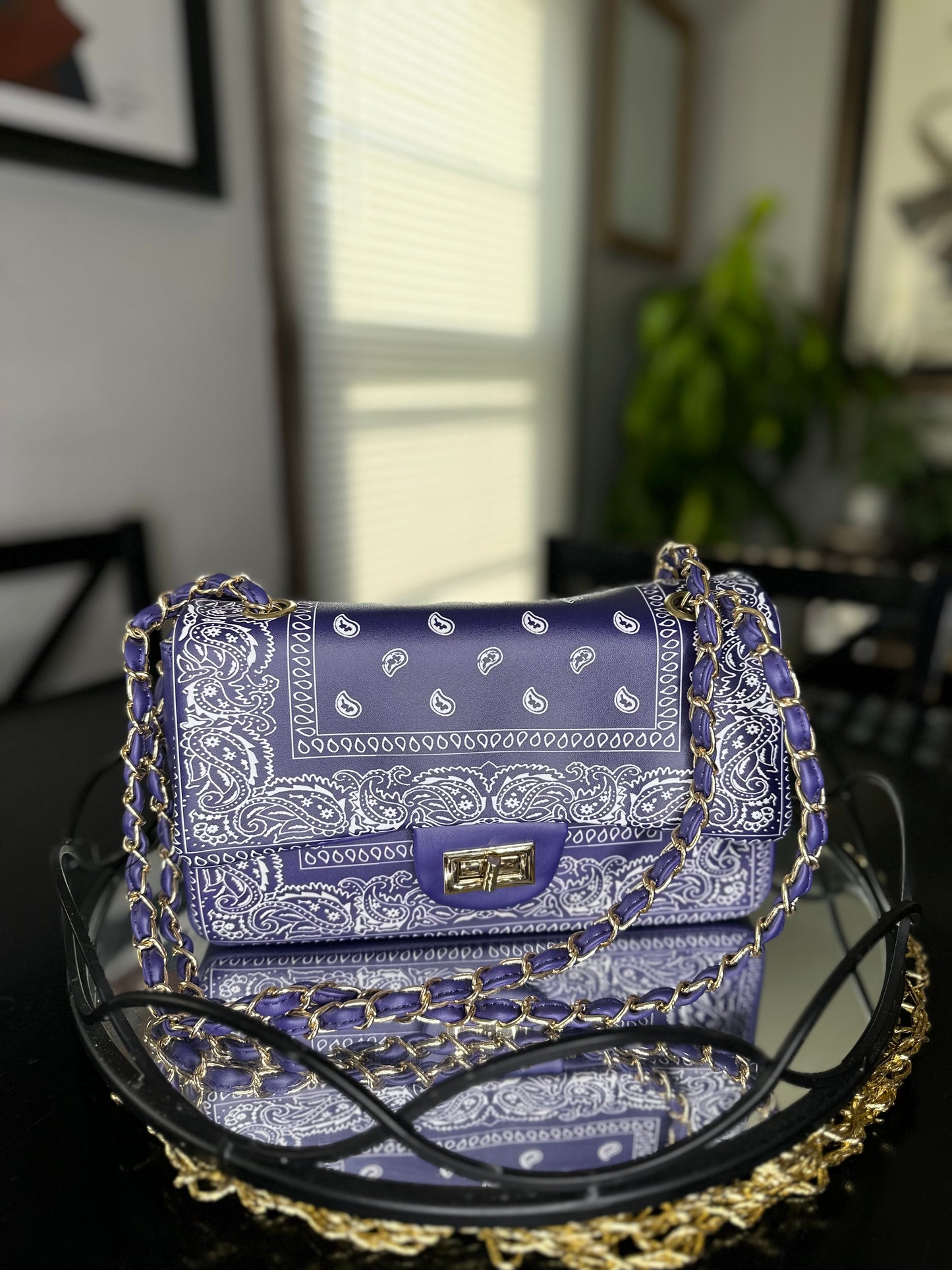 Blue Paisley Shoulder Bag (new)