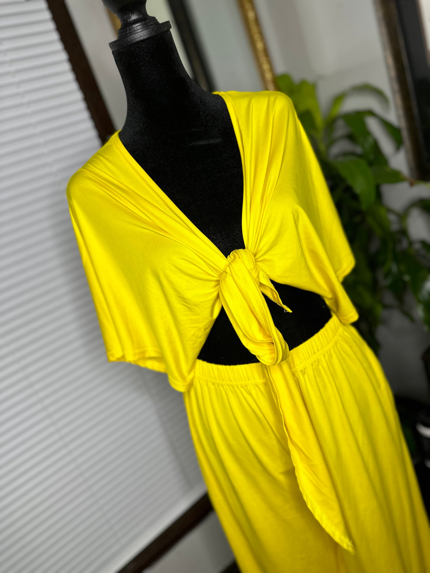 Sunshine 2-Piece Crop Top Pant Set