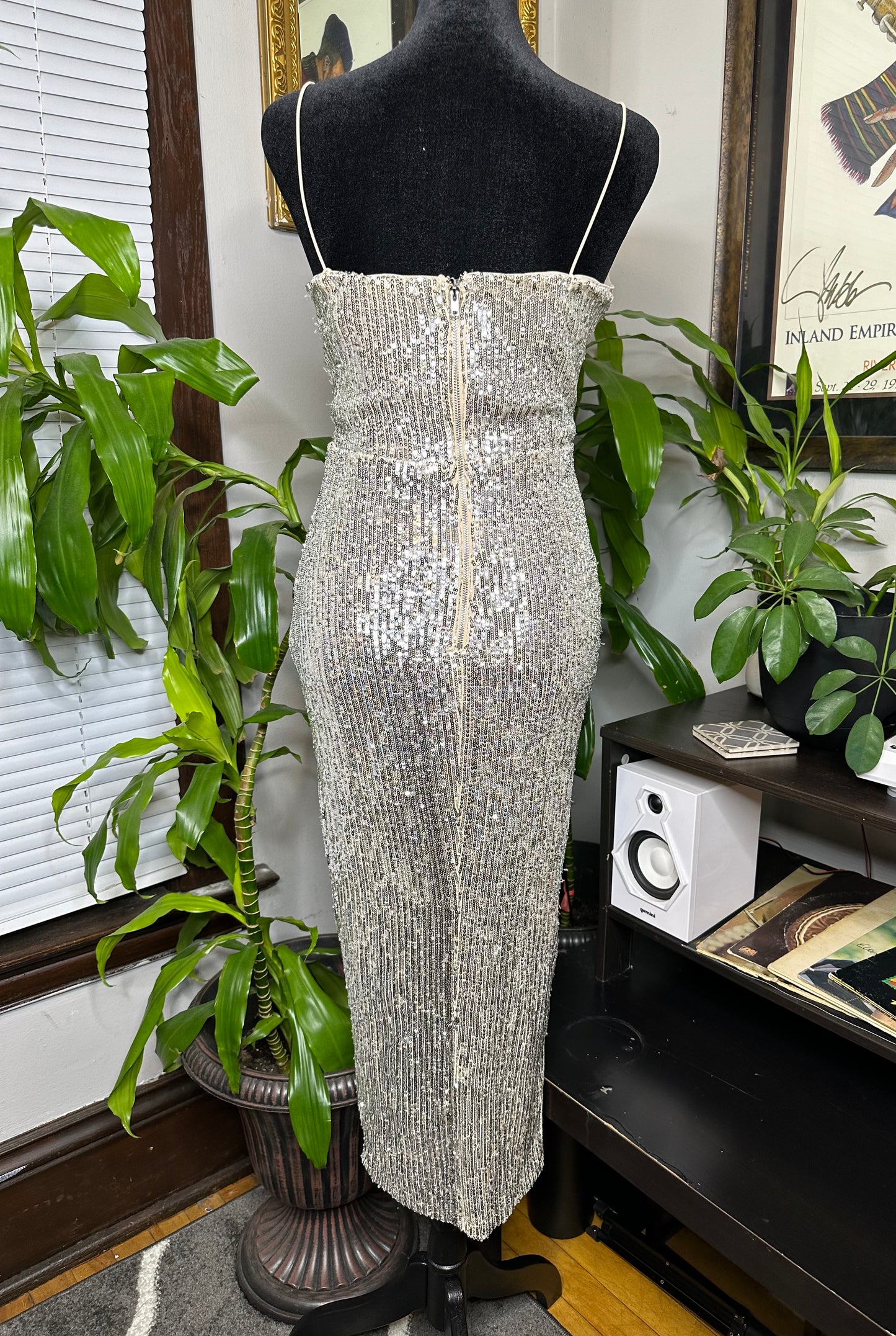 Silver Sequin Dress