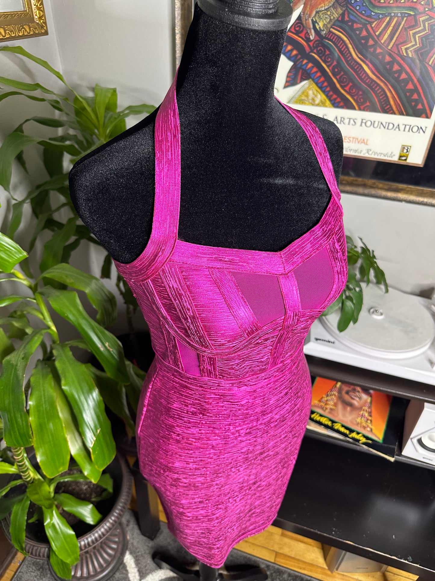 Metallic Bandage Mini Dress (new)