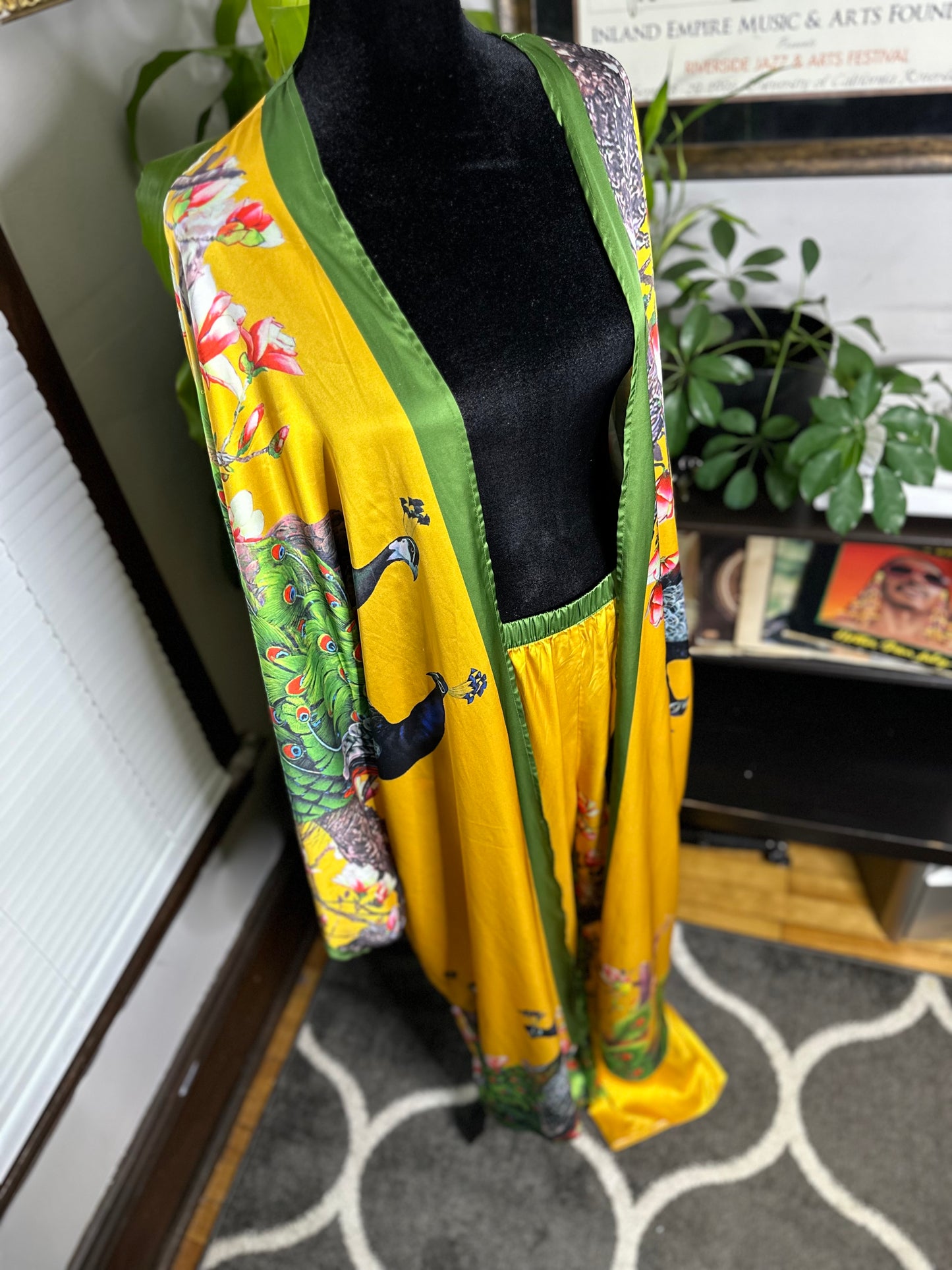Peacock Satin Pants Set (new)