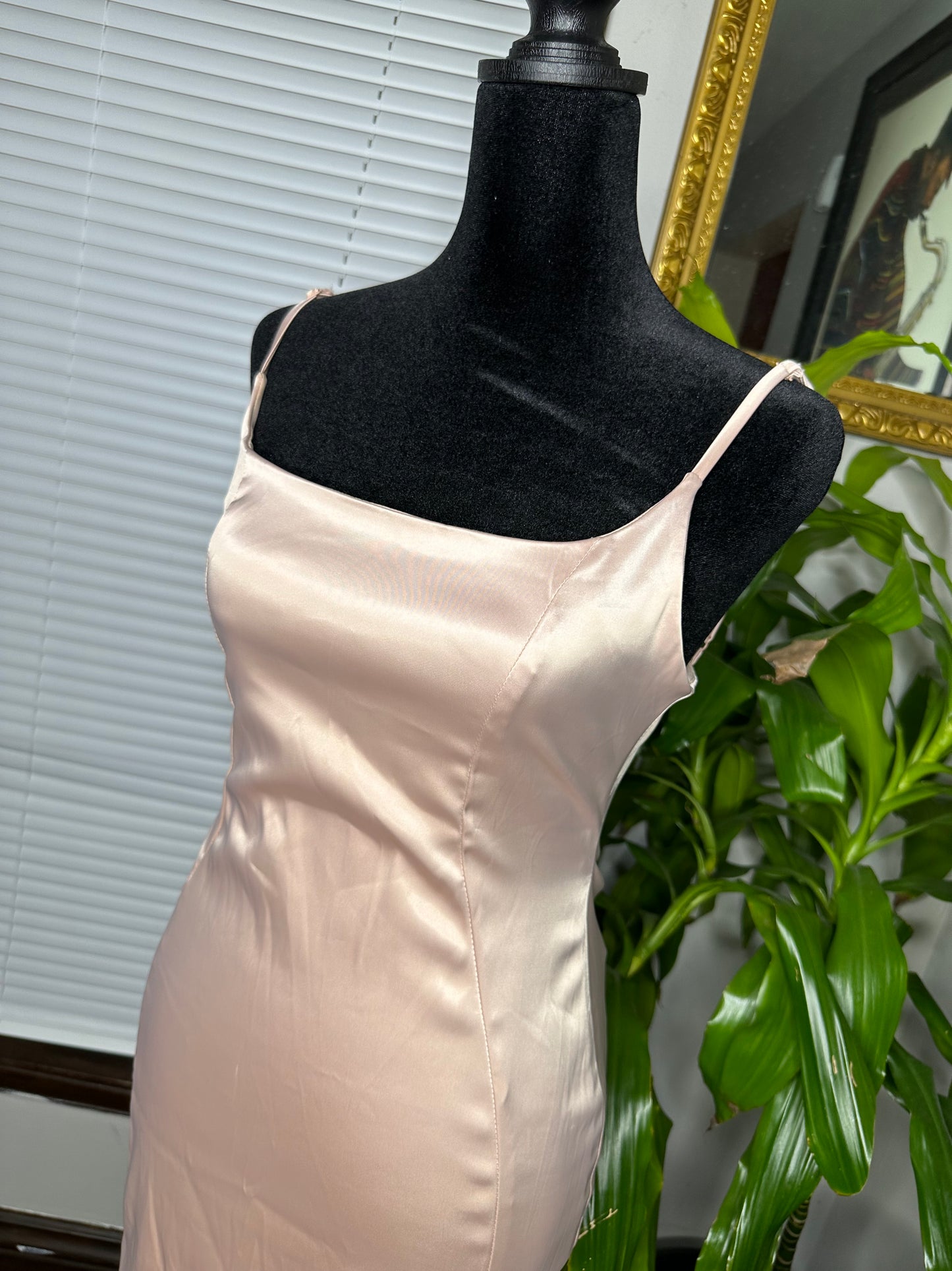 Romantic Satin Midi Dress (new)