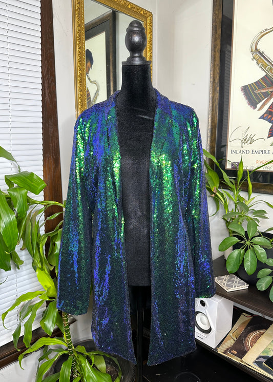 Emerald Green Sequin Blazer