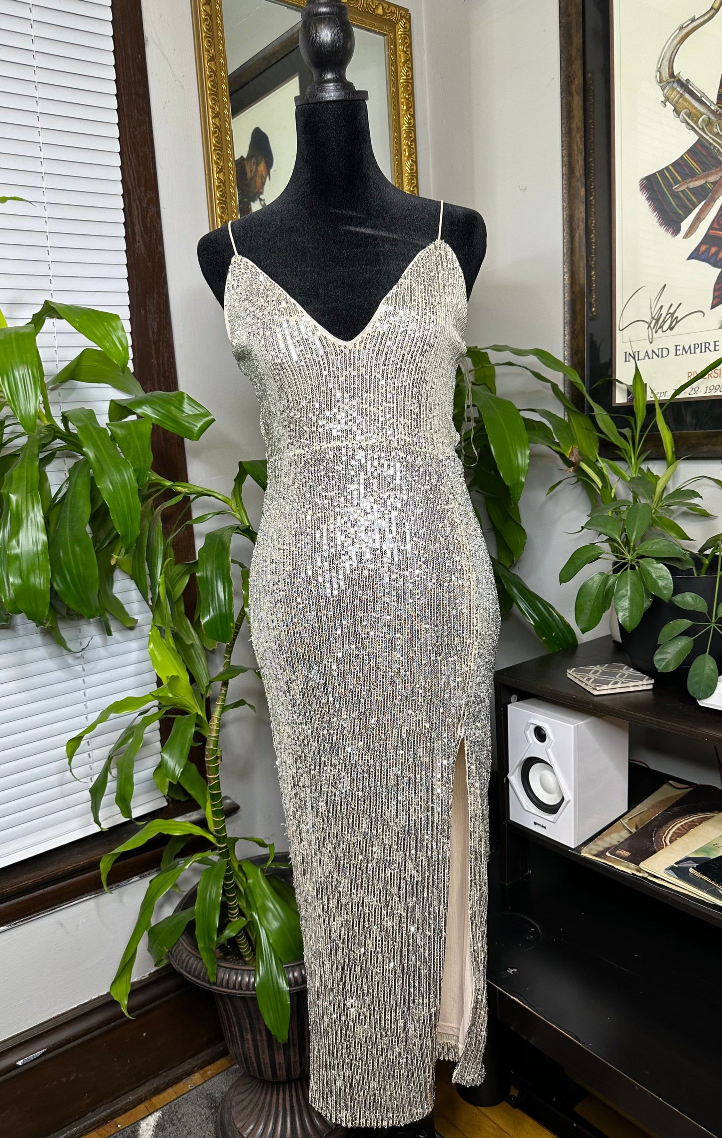 Silver Sequin Dress