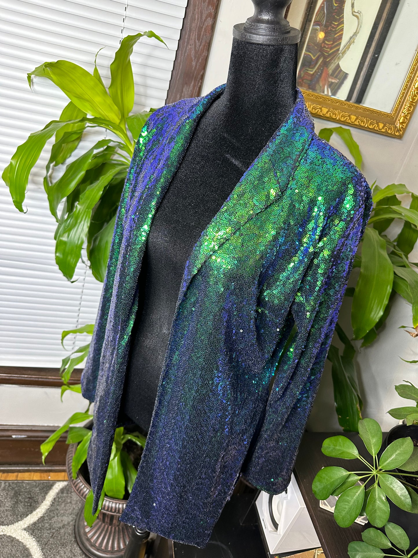 Emerald Green Sequin Blazer
