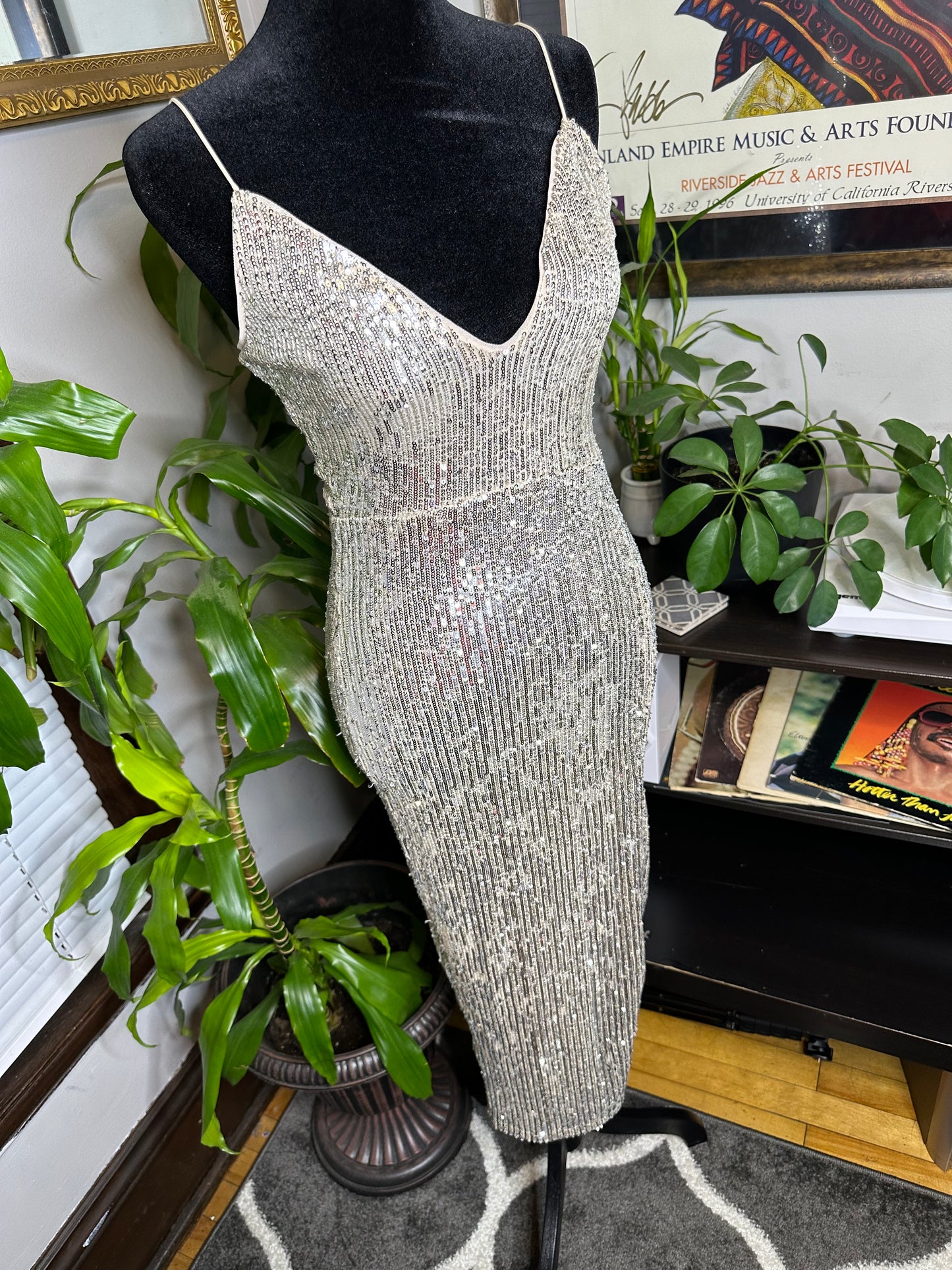 Silver Sequin Dress
