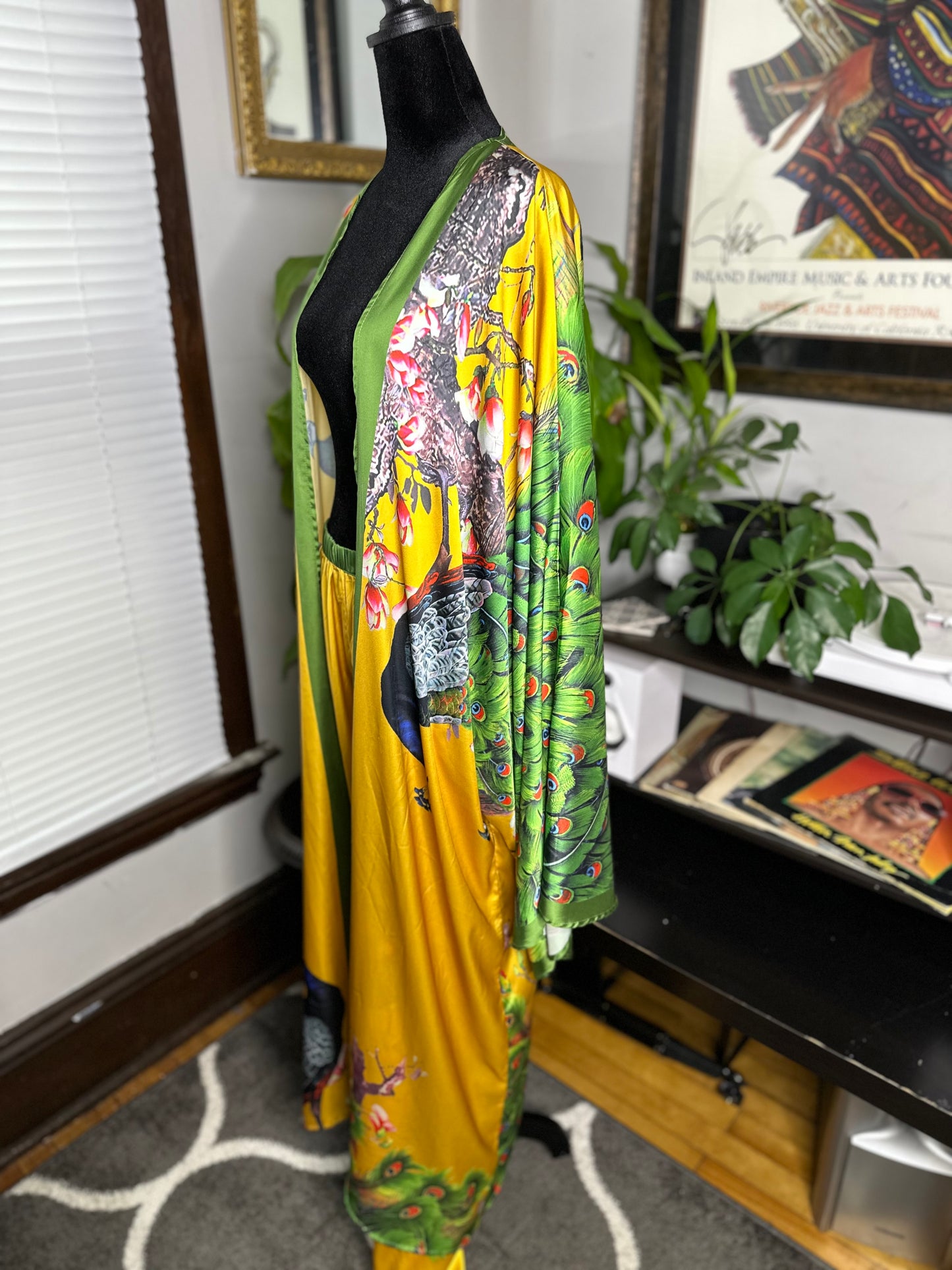 Peacock Satin Pants Set (new)