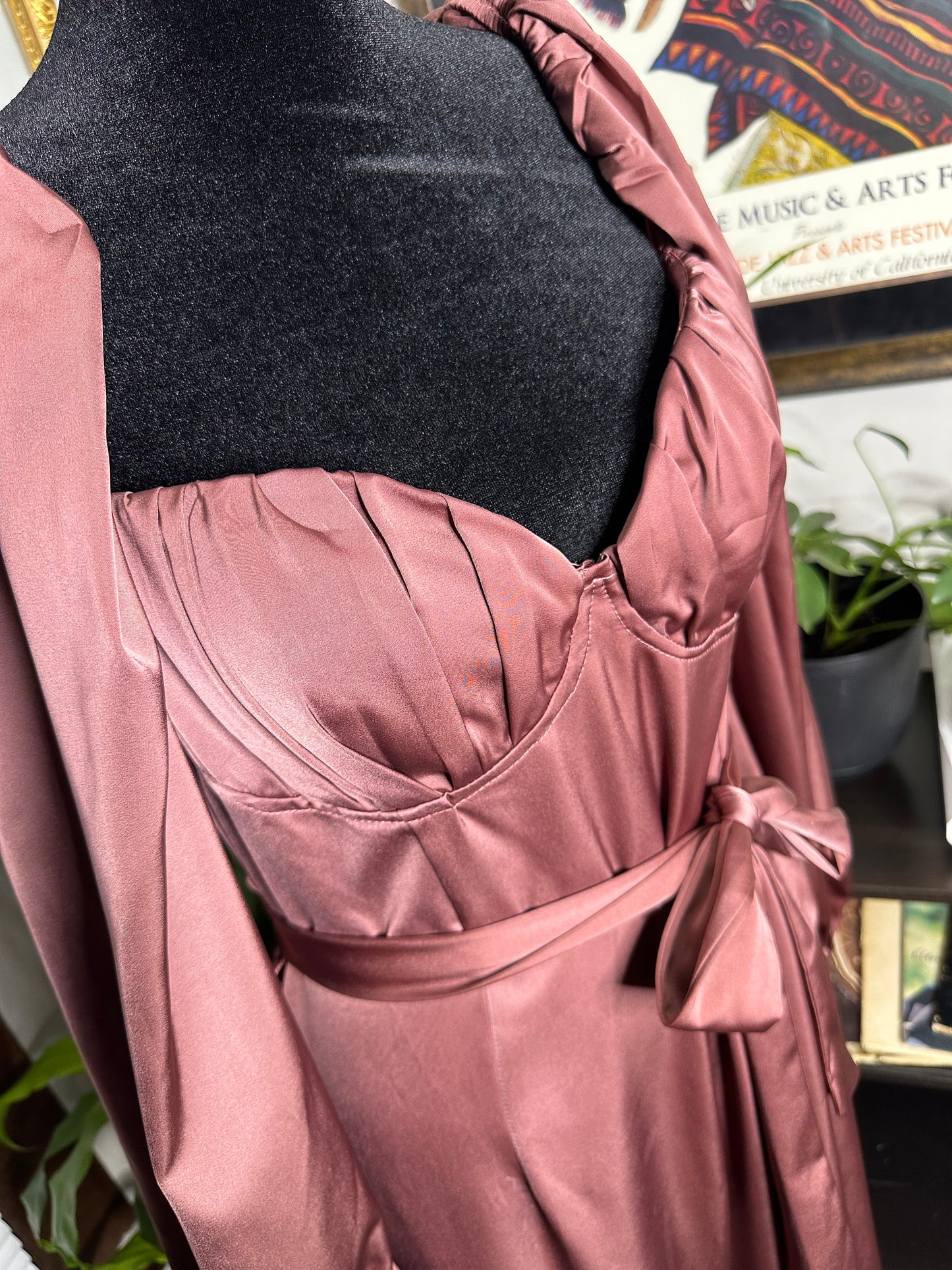 Mauve Satin Jumpsuit