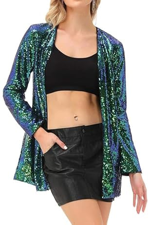 Emerald Green Sequin Blazer